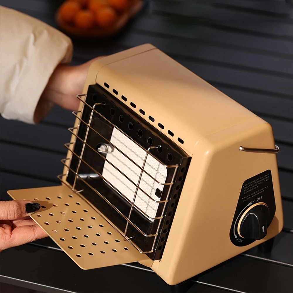Home Cooking Heater - 1.5KWポータブルガスストーブヒーター バーベキュー調理 2 in 1 キャンプクッカー