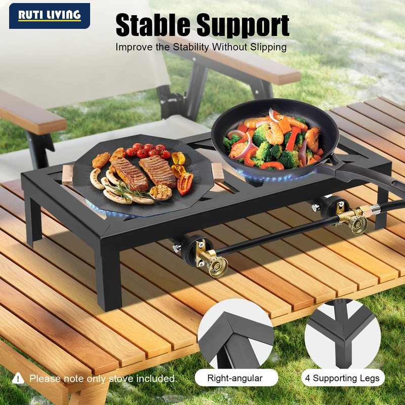 ポータブル1/2バーナー屋外ガスストーブ、プロパンコンロ、調 - Home Cooking Gas のレビューと価格
