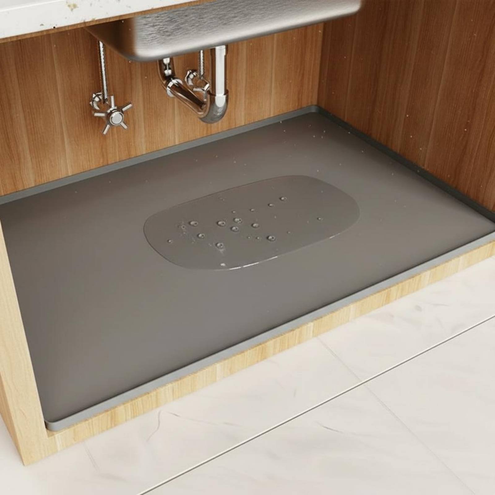 防水シンク下マット お手入れ簡単 シリコン製シンク下マット  - Home Cooking Recipes のレビューと価格