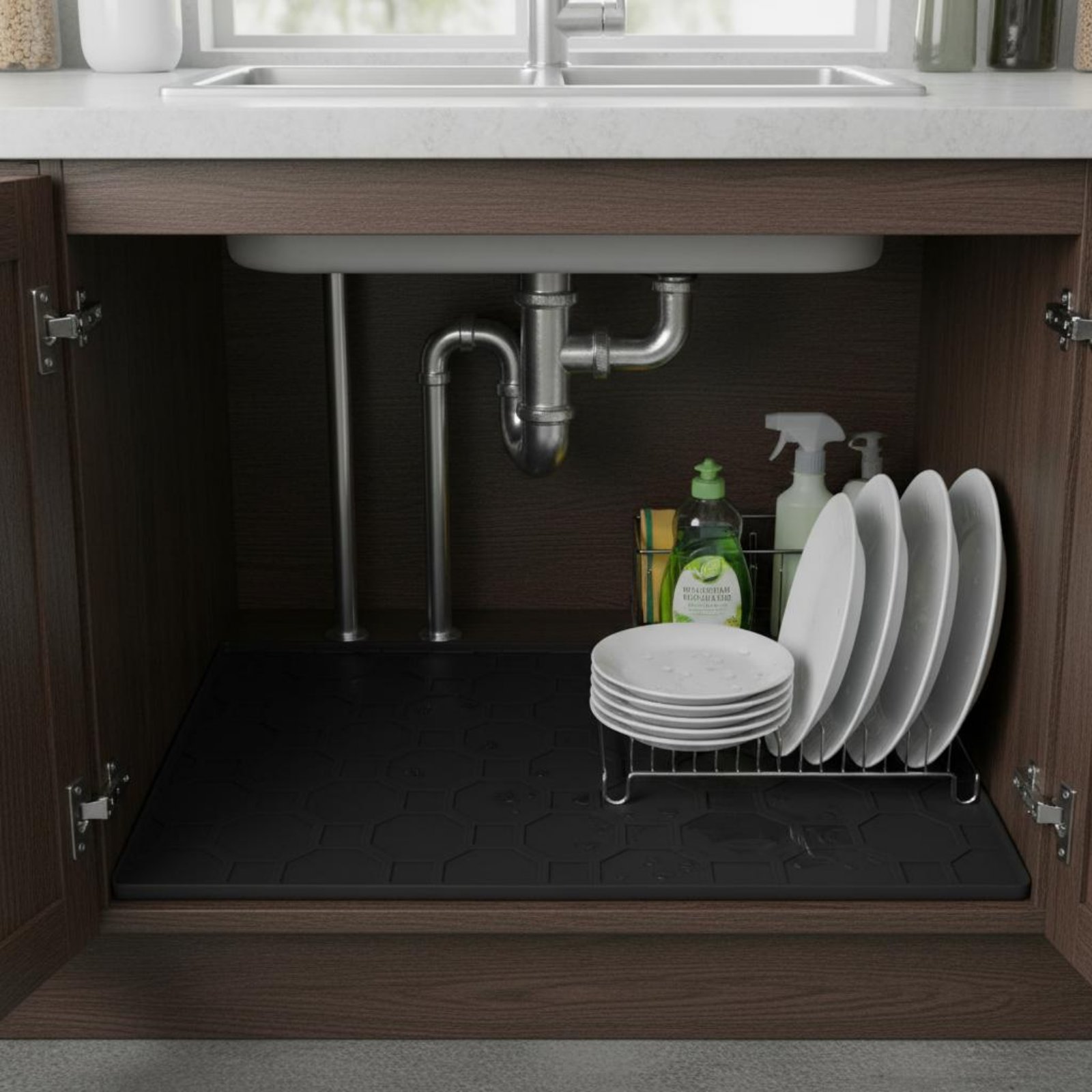 防水シンク下マット お手入れ簡単 シリコン製シンク下マット  - Home Cooking Recipes のレビューと価格