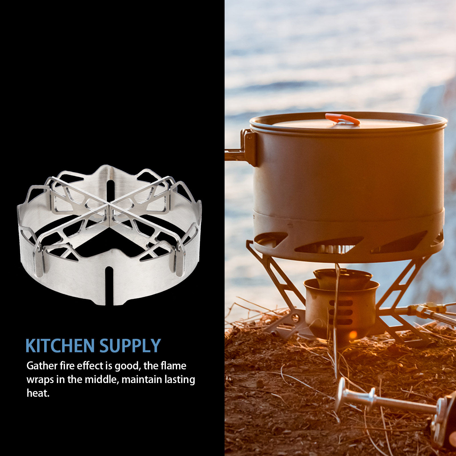 ストーブ用防風ステンレス製キッチンカバー、省エネガスコンロ用 - Home Cooking Gas のレビューと価格